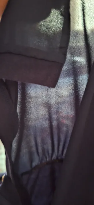 Cardigan blu con voile curvy