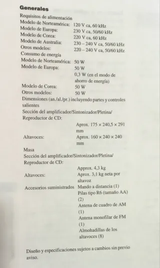 Microcadena Sony CMT-CPX11 (75+75W)