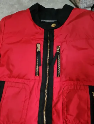 Chaqueta Bomber Zara Roja y Negra