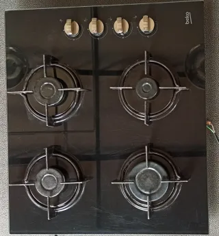 Encimera Beko vitrocerámica cocina 4 fuegos gas ca