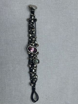 Pulsera Uno de 50 Cuero y Piedras