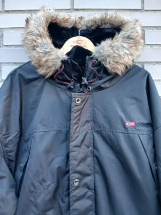 Parka Norway Geographical Hombre Negra Roja