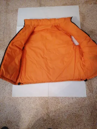 Gilet imbottito nero e arancione taglia L