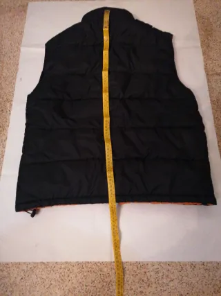 Gilet imbottito nero e arancione taglia L
