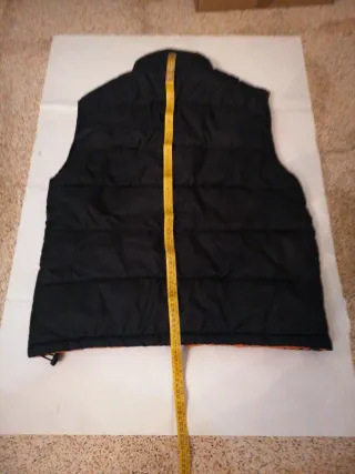 Gilet imbottito nero e arancione taglia L
