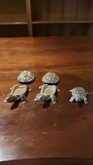 Conjunto 3 tortugas Wade porcelana inglesa