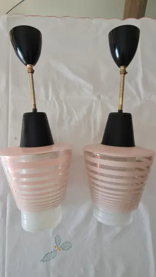 Juego 2 Lámparas Techo Vintage 1963