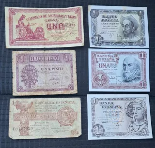 Billetes 1 peseta España