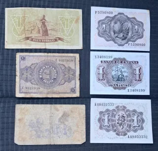 Billetes 1 peseta España