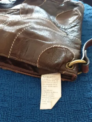 Bolso de hombro piel auténtica