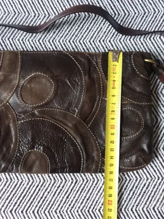 Bolso de hombro piel auténtica