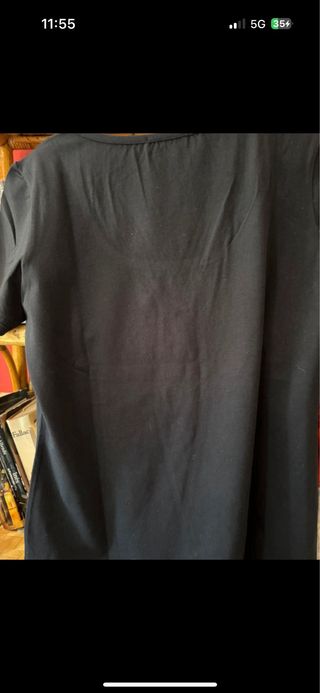 T-shirt Abthesis nera con cuore gioiello taglia L