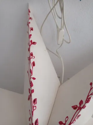 Estrella Decorativa Ikea Blanca Roja