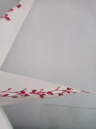 Estrella Decorativa Ikea Blanca Roja