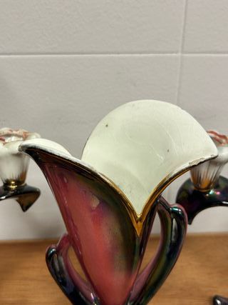 Juego Candelabros y Jarrón Vintage