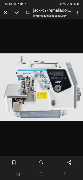 Máquina de coser industrial Jack Overlock con caja