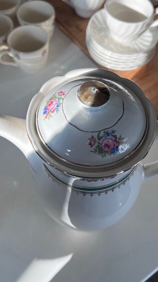 Juego de té floral - Digoin Sarreguemines-Trianon