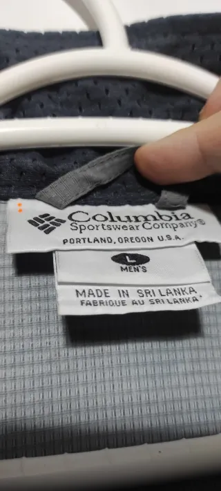 Cortavientos chubasquero Columbia gris vintage