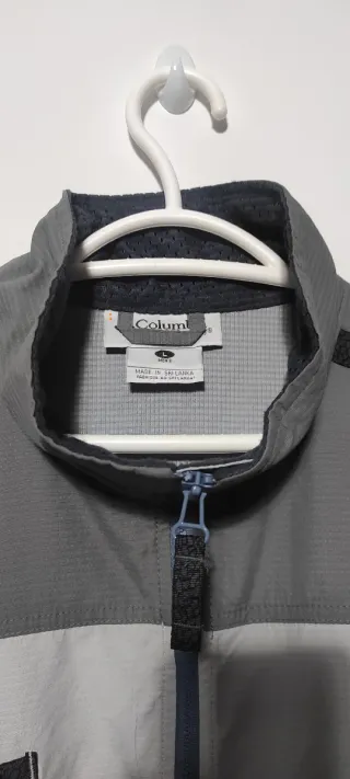 Cortavientos chubasquero Columbia gris vintage