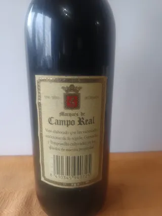 Vino Reserva MARQUÉS CAMPO REAL 1991 DO Tarragona
