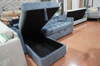 Sofá Cama Gris con Arcón