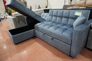 Sofá Cama Gris con Arcón