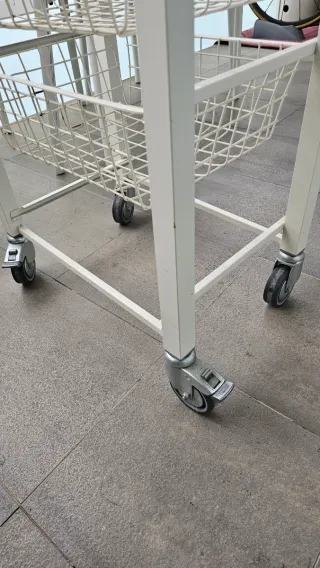 Carro auxiliar cocina madera y metal