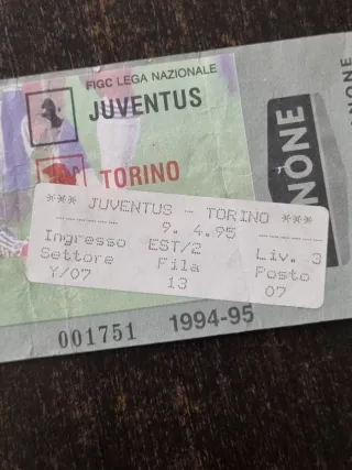Biglietto Juventus-Torino 9/4/95