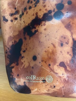 Bolso de cuero artesanal col_Raye