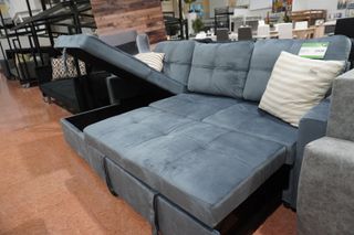 Sofá Cama Gris con Arcón