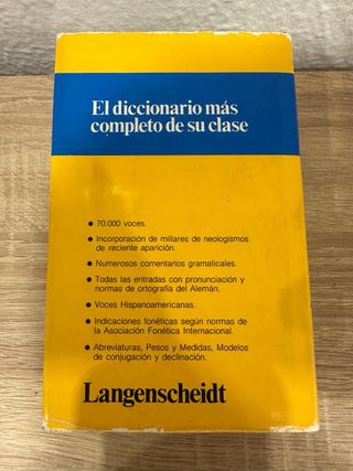 Diccionario moderno Alemán- Español LANGENSCHEIDT
