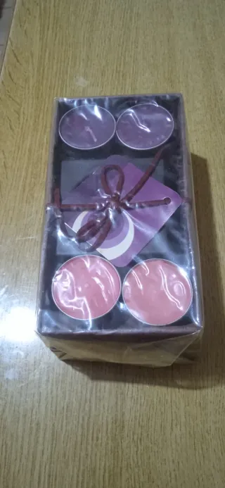 Set 4 Candele Profumate Rosa e Viola