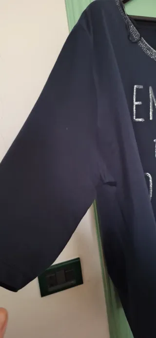 T-shirt blu Enjoy the moment taglia 62