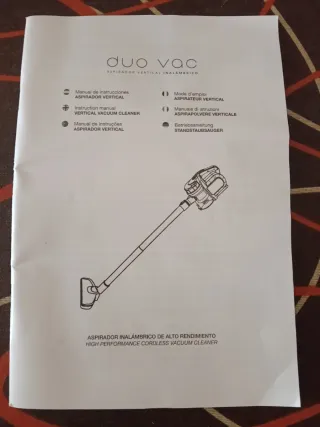 Aspirador Vertical Inalámbrico Duo Vac