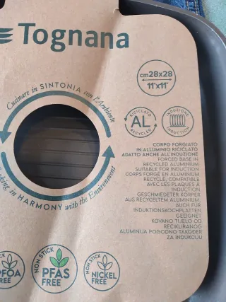 Piastra grill Tognana 28x28 cm