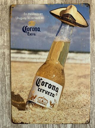 Cartel Corona Extra Cerveza Playa