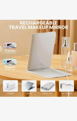 Espejo Maquillaje LED Recargable