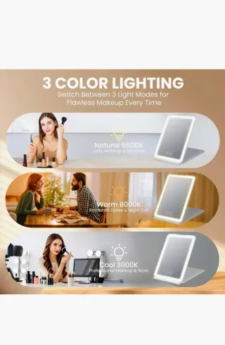 Espejo Maquillaje LED Recargable