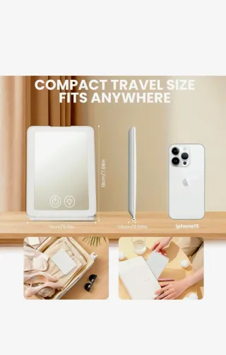 Espejo Maquillaje LED Recargable