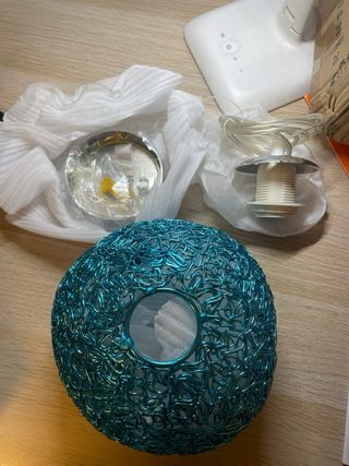 Lámpara de techo colgante de alambre