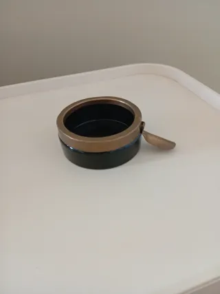 Cenicero Vintage Bronce y Negro