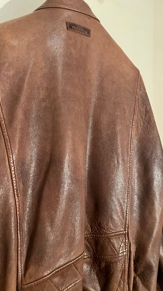 Chaqueta Redskins Cuero Marrón