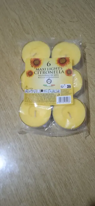 6 Maxi Lights Citronella Candele