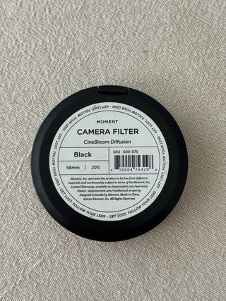 Filtro Moment CineBloom Diffusion Black 20% 58mm
