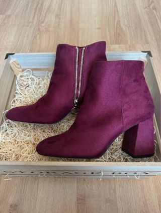 Botines Stradivarius Granate Talla 39