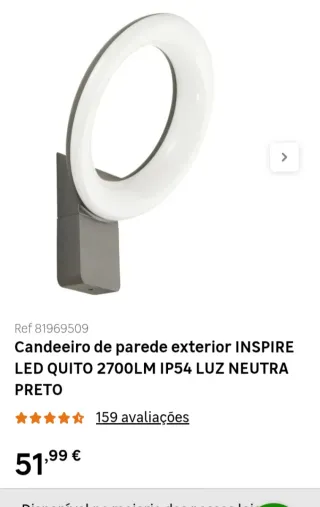 Aplique LED INSPIRE Gris