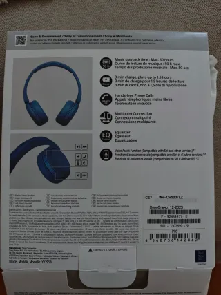 Cascos Bluetooth Sony WH-CH520 Azul