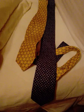 Corbatas Hermes Paris - Amarilla y Morada