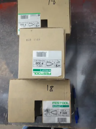 Lijas Festool Brilliant 2 P 320 18€ por caja