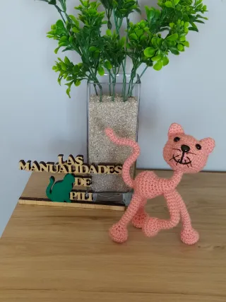 Gato Amigurumi Rosa Tejido